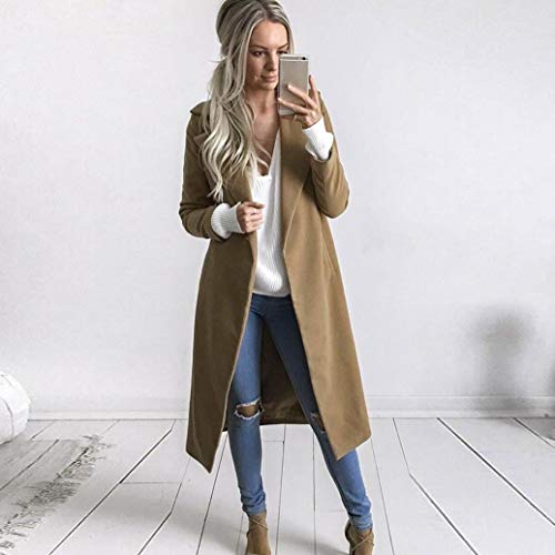 Overdose Invierno Mejor Venta Mujeres CáLido Abrigo Largo Solapa Moda SeñOra Modelo Parka Jacket Cardigan Overcoat Outwear