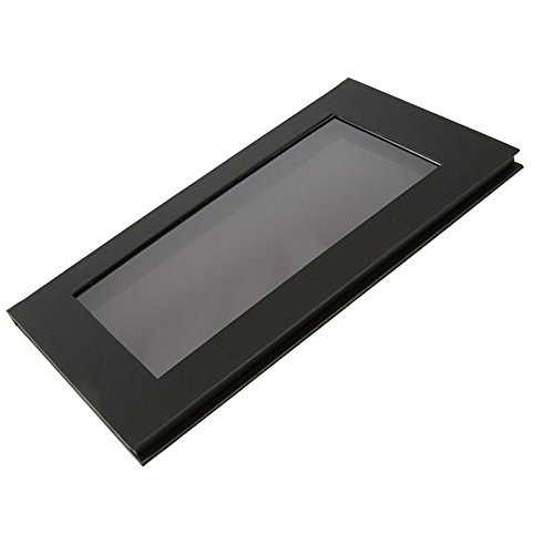 Paleta de sombras de ojos vacías magnéticas, tamaño grande 9.84 x 5.59 pulgadas, color negro, paleta de sombras de ojos