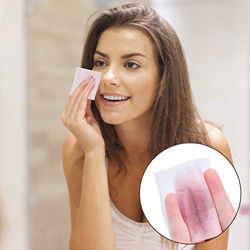 Papeles secantes para la cara 6 paquetes de hojas absorbentes de aceite Papeles secantes para mujer Maquillaje para gimnasio, deporte, todos los días