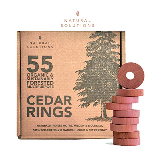 Paquete de 55 ambientadores de Madera de Cedro y cajones + Bolas de polillas, 100% Madera de Cedro Natural, Repelente de polillas, Accesorios de Almacenamiento de Bloques de Cedro aromáticos