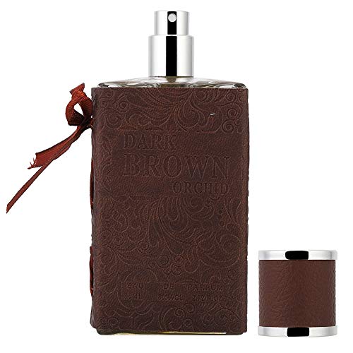 Parfum para hombre, fragancia francesa para hombres, fresca y elegante, exquisito embalaje de cuero, perfume de colonia de larga duración, regalo de cumpleaños para novio, padre 80 ml(Brown)