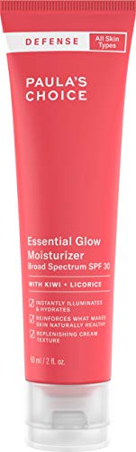 Paula's Choice Defense Glow Crema Hidratante Facial FPS 30 - Protector Solar con Óxido de Zinc - Hidrata y Protege la Piel - con Aceite de Argan - Todos Tipos de Piel - 60 ml