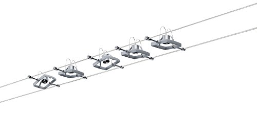 Paulmann WireSystem Set Mac II - Lámpara de techo, cromo mate, bombillas no incluidas