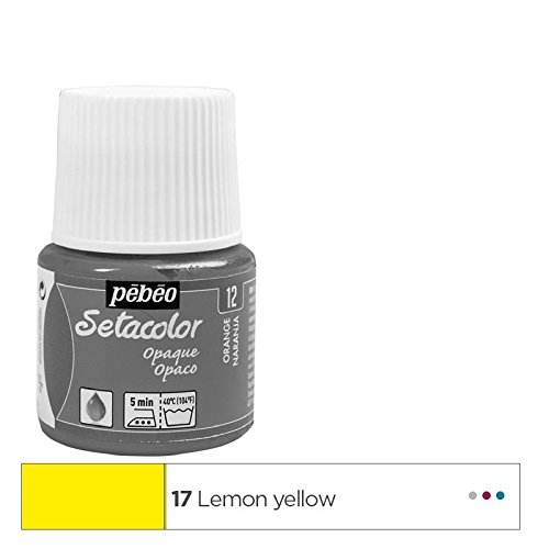 Pebeo Setacolor - Pintura para Tela (Opaca, 45 ml), Color Amarillo