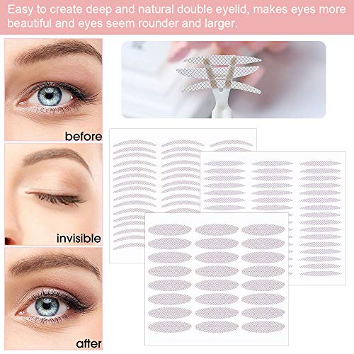 Pegatinas de Doble Párpado, Cinta de Doble Párpado, Double Eyelid Stickers, Double Eyelid Styling Cream, Adhesivo de Cinta de Doble Párpado invisible/Levantamiento a Prueba de Agua, 360pc+5ml