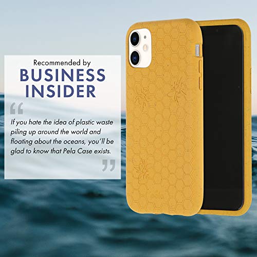 Pela - Funda para el iPhone XR - 100% compostable - Biodegradable - Hecho con Plantas - Cero residuos (XR Honey Bee)