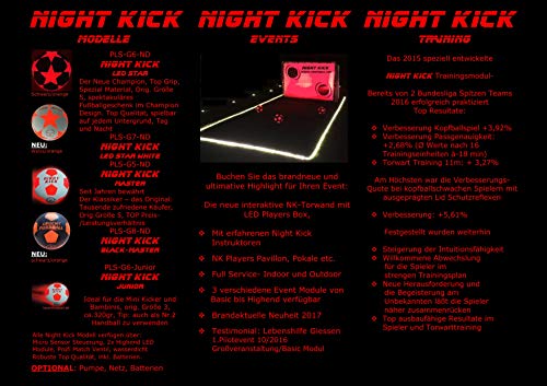 ¡pelota de futbol con luz NIGHT KICK LED STAR - el regalo de final de fútbol para jóvenes y adultos! Con esta bola de Campeones es su jefe!