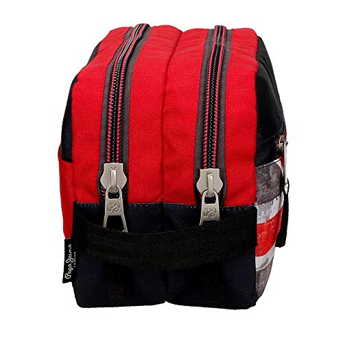 Pepe Jeans Calvin, Neceser Dos Compartimentos Adaptable, 26 cm, 4.99 liters, Multicolor