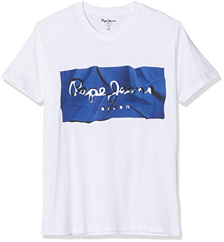 Pepe Jeans Raury Camiseta, Azul (Blue 551), Large para Hombre