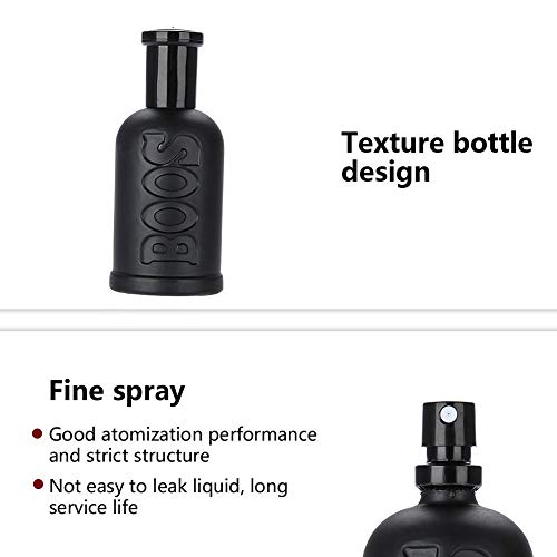 Perfume de Colonia para Hombres, Fragancias Frescas para Hombres de Larga Duración, Spray para Caballeros Maduros, Traje de Perfume Sexy Temptations para La Cena de Negocios y Citas de 50 Ml(Negro)