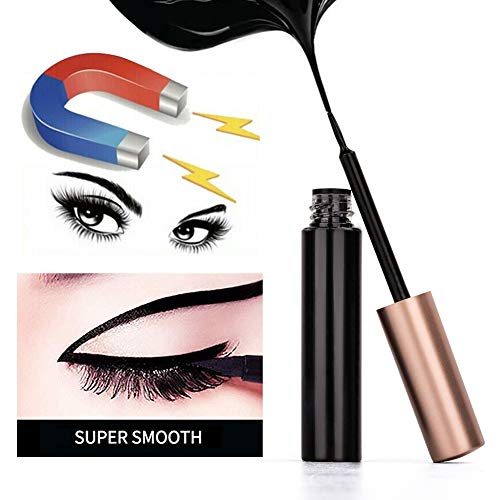 Pestañas Magneticas, Magnetic Eyeliner, Pestañas Magneticas Delineador,Magnéticas Eyeliner Waterproof, Reutilizables 3D Pestañas Postizas Delineador y pinzas, 3 pares