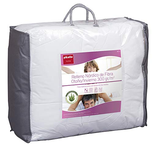 Pikolin Home RF209 - Edredón/Relleno nórdico hipoalergénico de fibra Aloe Vera, otoño-invierno, 300gr/m², 220x220cm-Cama 135/140 (Todas las medidas)