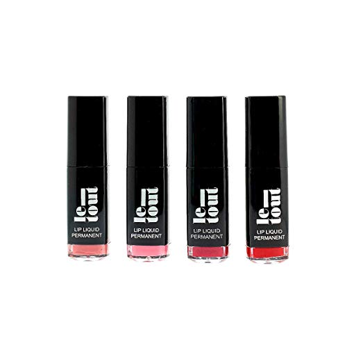 Pintalabios Permanente Rosa - Le-Tout Lip Liquid Permanent (Eternal Pink), de Larga Duración, Sin Parabenos