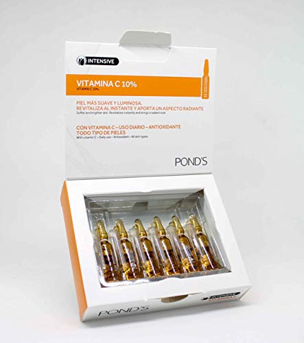 Ponds Ampollas faciales Vitamina C 12 Unidades 24 ml, Naranja