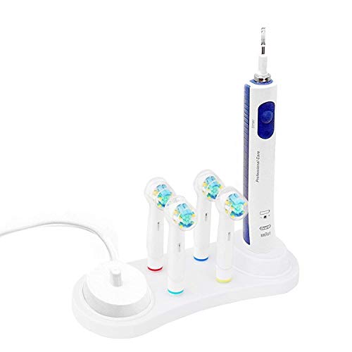 Porta cepillo de dientes Incluye 4pieza fundas para cabez eléctricos Oral-B,soporte para cabezales para cabezales eléctricos Oral-B 1 herramienta para pasta de dientes apretujada