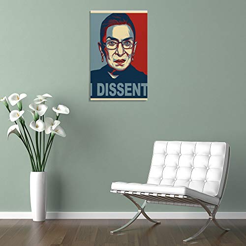 Pósteres y impresiones sobre lienzo de DRAGON VINES I Dissent Ruth Bader Ginsburg, 30 x 45 cm