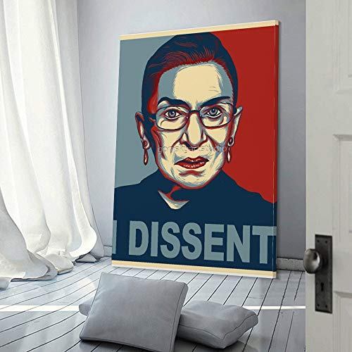 Pósteres y impresiones sobre lienzo de DRAGON VINES I Dissent Ruth Bader Ginsburg, 30 x 45 cm