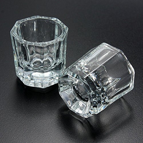 profesional uñas cristal vaso para acrílico líquido polvo Glass Dappen Dish Nail Técnico contenedor agua cosmética