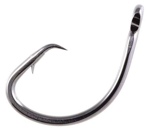 Propietario de American Corp Mutu Circle Hook Hangnail Punto Negro Chrome tamaño 3/0 5per pk # 5163-131