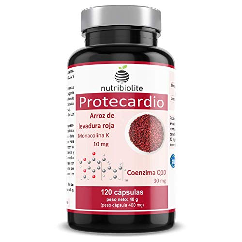 Protecardio – Levadura de arroz rojo con Monacolina K (10 mg) y Coenzima Q10 (30 mg), ayuda a regular los niveles de colesterol y a una mejor salud del corazón