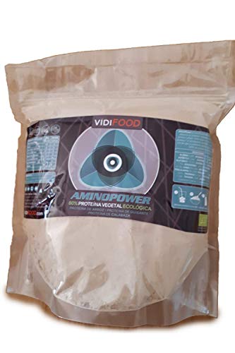 Proteína Aminopower ECO en Polvo | 1kg | Mix Proteínas de Arroz, Guisante y Calabaza | Aumento Masa Muscular y Energía | 80% Proteína y Aminoácidos | Apto para Veganos | Sabor Neutro