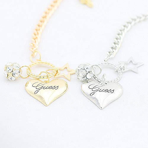 Pulsera Love Heart Charms Pulseras para Mujeres Oro Plata Color Pulsera Y Brazalete Joyas Europa Estilo Americano Joyas Regalo Oro