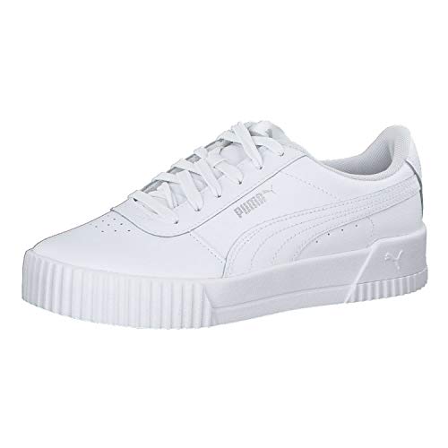 PUMA Carina L, Zapatillas para Mujer, Blanco White White Silver, 38 EU