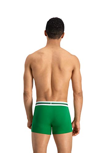 Puma Placed Logo - Pack de 2 bóxers para hombre, color verde/gris, talla S