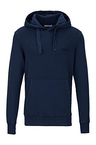 Pure White Linen Logo - Sudadera con capucha azul oscuro L