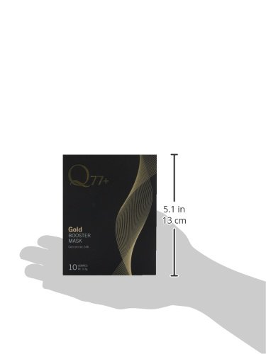 Q77 Gold Booster Mask - Mascarilla con oro de 24K, Pack de 10 Sobres x 3.3.gr