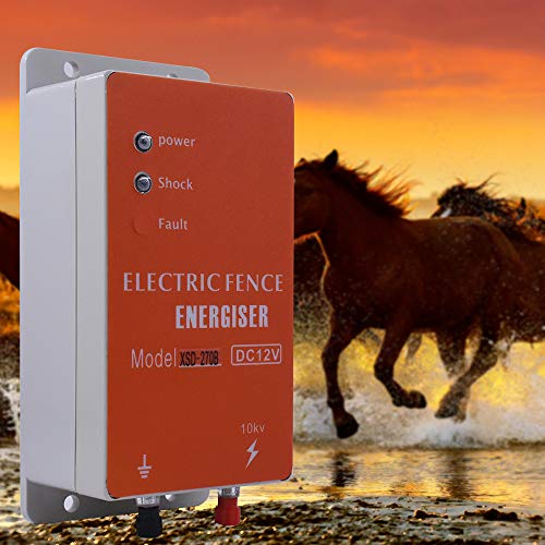 QianY-Tool Cerco eléctrico Solar Energizador Cargador Controlador de Pulso de Alto Voltaje Granja de Animales Cerco eléctrico Pastor Cría Animales Controlador de cercado eléctrico