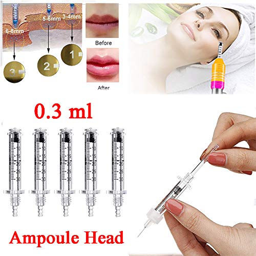 QIYE 15 Pcs Reemplazo Hyaluron Acid Pen Accesorios, 0.3ML Consumibles Desechables Ampollas Estériles Suministros De Belleza, Deep Replenishment and Rich Nourishment, No Contiene líquido