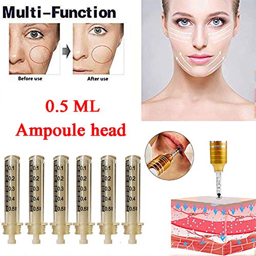 QIYE 15 Pcs Reemplazo Hyaluron Acid Pen Accesorios, 0.5 ML Consumibles Desechables Ampollas Estériles Suministros De Belleza, Deep Replenishment and Rich Nourishment, No Contiene líquido