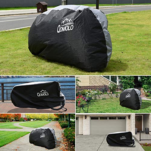 Qomolo Funda para Bicicleta Impermeable,Funda de Proteccion Bicicleta Exterior A Prueba de Polvo, Anti-UV Cubierta Bici Protector al Aire Libre para Bicicleta de Montaña y Carretera,200x75x115cm