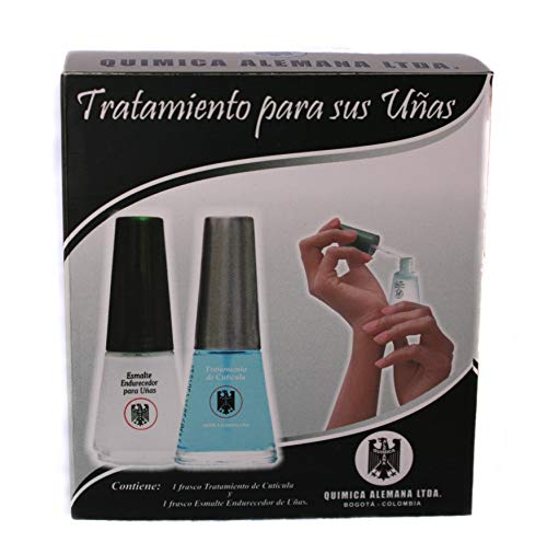 Química Alemana Endurecedor de Uñas y Tratamiento de Cutículas - Paquete de 2 x 14 ml - Total: 28 ml