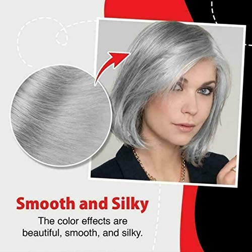 Radrdior 100 ml Crema Tinte para el Cabello Plateada Gris Claro Unisex Crema para peinar el Tinte Barro Calidad Moda para Colorear DIY, Plata sofisticada Nutritiva para el Cabello 2 Piezas