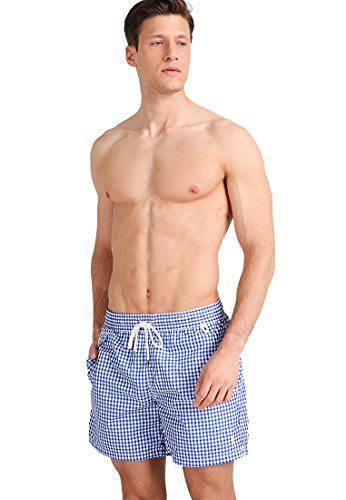 Ralph Lauren bañador para Hombre (L, Blue Gingham)