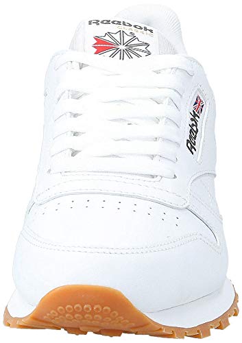 Reebok Classic Leather - Zapatillas de cuero para hombre, color blanco (white / gum 2), talla 44