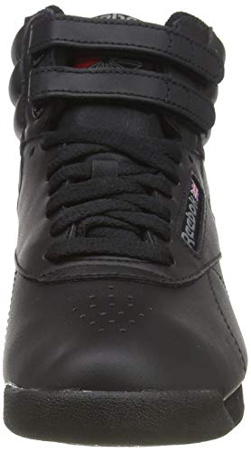 Reebok Freestyle Hi - Zapatillas de cuero para mujer, Negro (Black), 40 EU