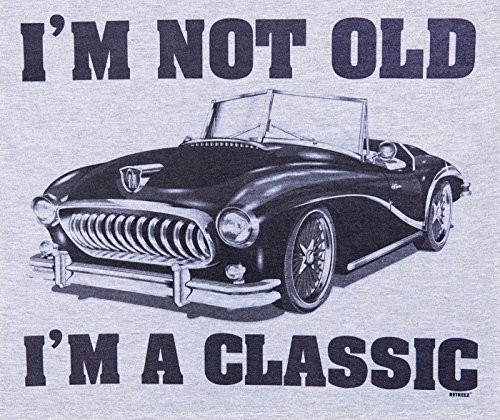 Retreez I'm Not Old I'm a Classic Car - Camiseta de Manga Corta para el día del Padre - Gris - Large