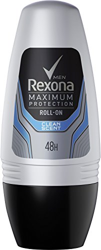 Rexona Men Desodorante Roll On Maximum Protection Clean Scent – transpirant (3 unidades, X 56 g)