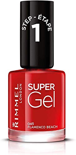 Rimmel London Super Gel Top Coat Tono Top Coat, 12 ml + Rimmel London Super Gel Colour Esmalte de Uñas Tono 91-47 gr + Rimmel London Super Gel Esmalte de Uñas Tono 45-47 gr