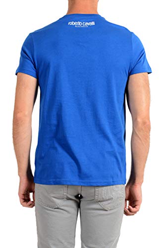 Roberto Cavalli HSH01T - Camiseta de manga corta para hombre Blue Bluette L