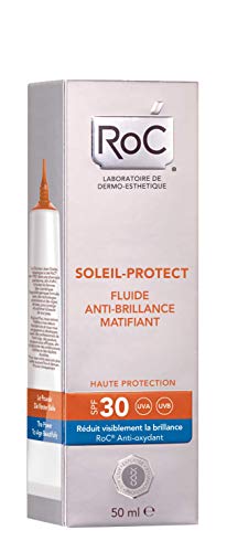 ROC Soleil Protect - Fluido Matificante, Anti Brillos, SPF30, 50 ml