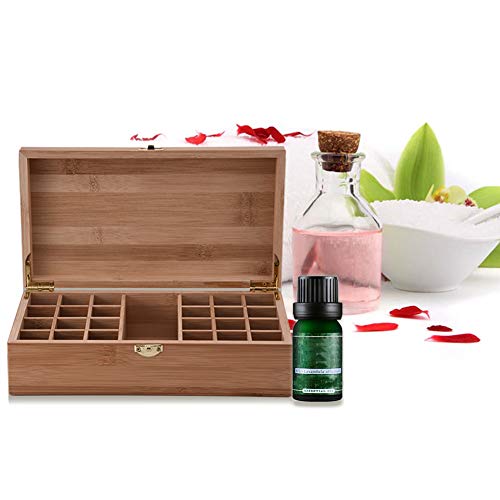 RoseFlower Caja de Almacenaje de Madera de Aceites Esenciales y Aromaterapia, 25 Botellas Aceite Contenedor Cubos de Almacenaje Organizadores para Perfumes, Fragancias, CosméTica, Joyas #1