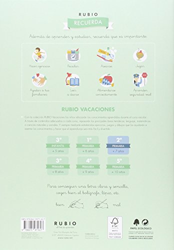 RUBIO VACACIONES - 2º PRIMARIA - 9788415971627: 3 (Vacaciones RUBIO)