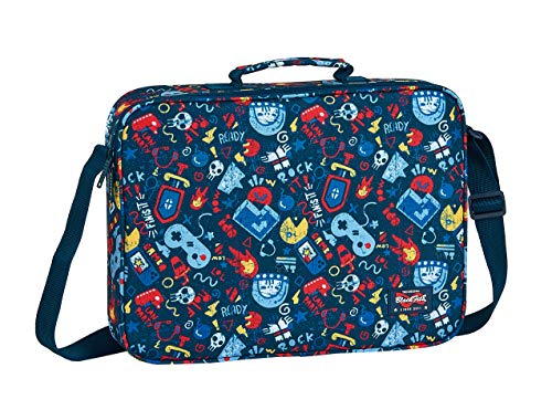 safta 642042385 Bolso Maletín Cartera extraescolares Blackfit8, Azul