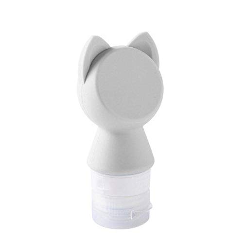 SAGIUSDM 3 Piezas Botellas Recargables Cartoon Bear Cat Contenedores portátiles Mini Traveler Botellas de Perfume Champú Baño Ventosas Diseño, B