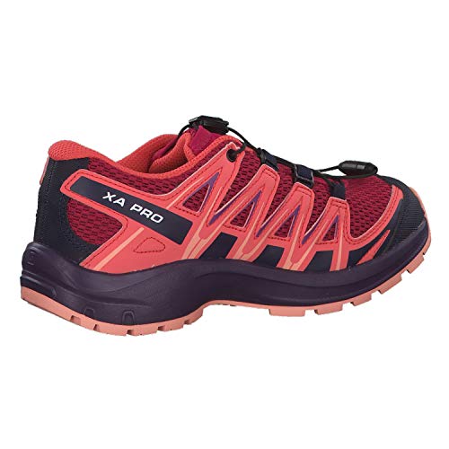 Salomon XA Pro 3D J, Zapatillas de Trail Running Unisex Niños, Rojo/Naranja (Cerise/Dubarry/Peach Amber), 38 EU