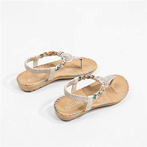 Sandalias de Vestir Plano para Mujer Verano Primavera 2019 PAOLIAN Calzado Chanclas Fiesta Playa Elegantes Tallas Grandes Zapatos Piel sintético Casual Dama Escuela Cómodos 35-40 EU